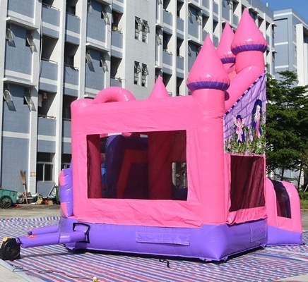 leão-de-chácara inflável da criança do PVC de 0.55mm com princesa Theme da corrediça