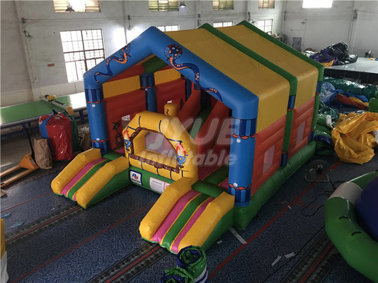 Castelo inflável do leão-de-chácara das crianças da tela de encerado para o parque de diversões
