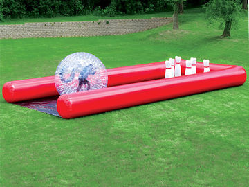 Pinos de boliches humanos dos jogos infláveis gigantes feitos sob encomenda engraçados dos esportes com bola de Zorb