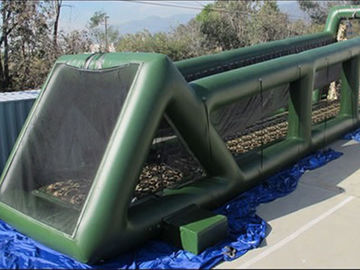 Dos esportes dos jogos linha inflável gigante inflável 80ft verde alta do fecho de correr por muito tempo para adultos