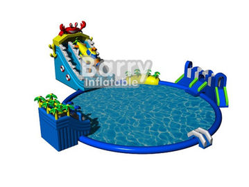 Equipamento azul do parque de diversões do seaworld com piscina grande para o evento comercial