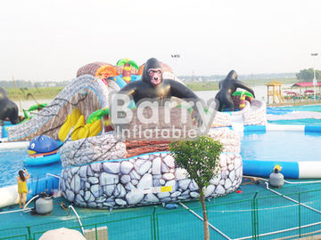 Categoria comercial durável inflável do parque da água das crianças/parque do Aqua com 3 associações
