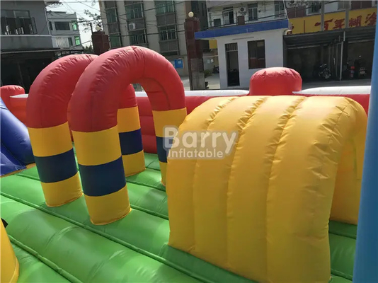 Castelos insufláveis ​​herméticos com escorregadores personalizam parque de diversões inflável para crianças