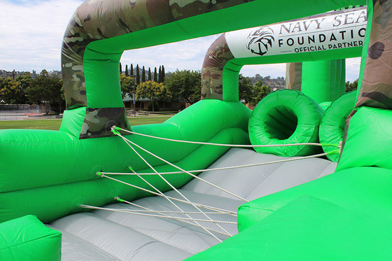 Castelo inflável PVC à prova d'água Obstáculos Desafio Sobrevivente Equipamento inflável para brincar ao ar livre