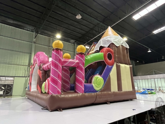 PVC Kids Jumpers infláveis personalizados Aluguel inflável Bounce House açúcar tema