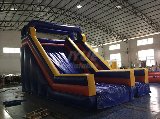 Slides de água infláveis de lonas comerciais Slides azuis para a família
