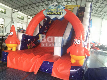 Corrediça inflável comercial profissional de Spongebob à prova de fogo para o campo de jogos das crianças