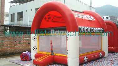Futebol vermelho Moonbounce do leão-de-chácara inflável clássico da categoria comercial para crianças