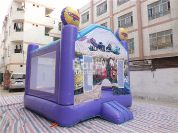 Festa em casa roxa do salto da segurança profissional Bouncy inflável exterior do castelo dos carros