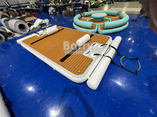 Esportes aquáticos Dock inflável plataforma de natação de sopro com capacidade depende do tamanho