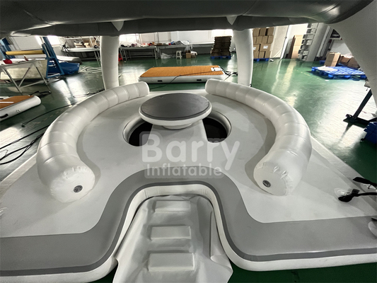Plataforma Aqua Banas de lazer flutuante portátil personalizada com poltrona inflável de tenda