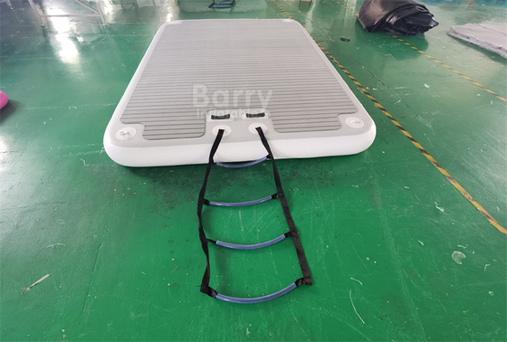 Ponto de fixação de queda portátil personalizado de PVC Teca Plataforma flutuante inflável Plataforma de água Dock