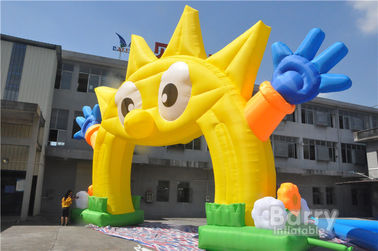 Arcos infláveis do amarelo da forma dos desenhos animados para o anúncio/arco inflável da entrada para o evento
