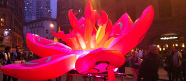 A decoração inflável personalizada bonita da iluminação conduziu a flor inflável