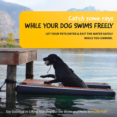 Logotipo personalizado Doca flutuante inflável DWF PVC lonas de água Rampa inflável para cães