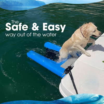 Ajudar o cão a sair da água DWF PVC lonas Cachorro escada Cachorro rampa de água inflável para para animais de estimação natação