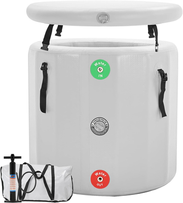 Banheira de banho de gelo inflável PVC banheira de água quente com bomba manual e kit de reparo