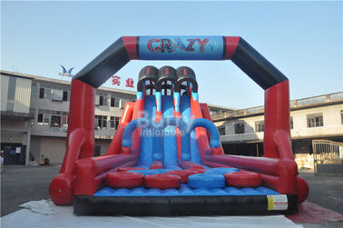 O divertimento louco 5k inflável corre o meta, curso de obstáculo inflável gigante para adultos