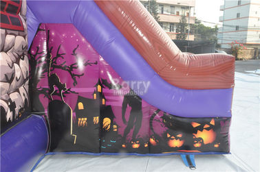 Crianças feito-à-medida do anúncio publicitário casa inflável do salto de Dia das Bruxas para o partido, evento