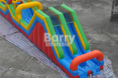 3 partes longas do equipamento Bouncy do curso de obstáculo do castelo para adultos e crianças
