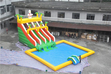 Parque inflável do Aqua do ar grande durável do superman com corrediça para o divertimento
