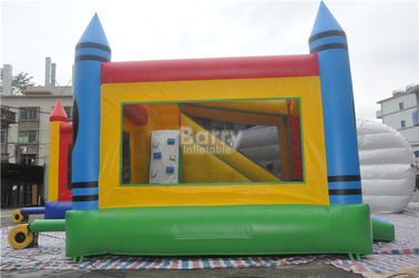 Combinado inflável de encerado do PVC, casa inflável do salto das crianças de 5x4x3.6m com corrediça