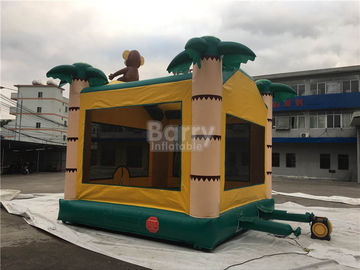 Leão-de-chácara inflável do macaco do ar, castelo inflável do salto de Samll da palmeira para crianças