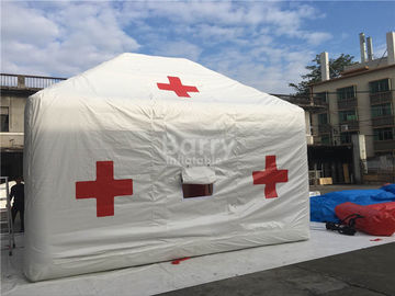 Barraca inflável médica exterior branca da cruz vermelha da promoção com impressão do logotipo