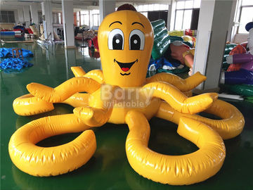 A associação inflável personalizada do polvo amarelo flutua para o parque da água do Aqua