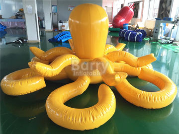 A associação inflável personalizada do polvo amarelo flutua para o parque da água do Aqua
