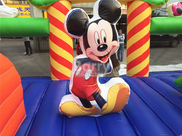 As crianças saltam o campo de jogos inflável do castelo/parque inflável Mickey Cartoon Inflatable Amusement Park do divertimento