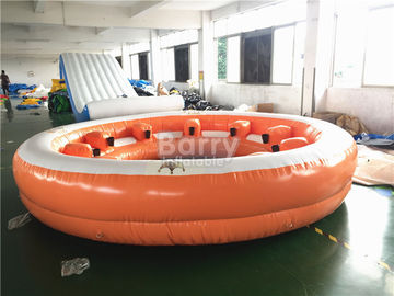 Incrível plataforma de água inflável ilha brinquedos aquáticos 10 pessoas inflável sofá flutuante com xícara de café