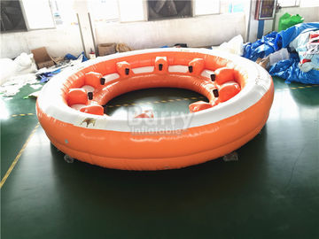 Incrível plataforma de água inflável ilha brinquedos aquáticos 10 pessoas inflável sofá flutuante com xícara de café
