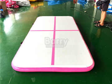 Esteira da ginástica da trilha de ar do equipamento de esporte interno do PVC de DWF, trilha de ar de caída cor-de-rosa