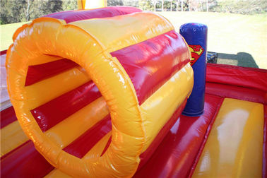 Moonwalks de salto infláveis impermeáveis do castelo da liga de justiça do PVC para crianças/crianças