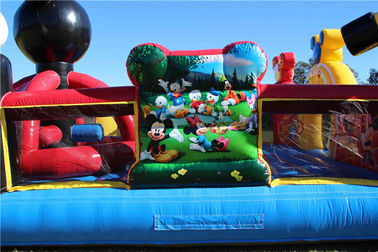 Casa inflável exterior durável do salto de Mickey Mouse do leão-de-chácara para o parque de diversões