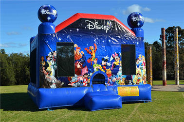 Leão-de-chácara inflável da criança durável, castelo de salto exterior de Disney do mundo comercial