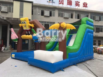 Casa combinado inflável do salto de Spongebob para as crianças que saltam o material de encerado do PVC