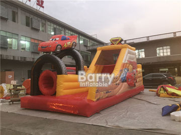 Curso de obstáculo inflável do carro dobro para jogos extremos exteriores alugados do esporte dos adultos