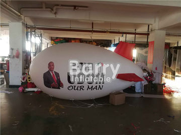 Dirigível inflável do grande balão do avião da propaganda com impressão feita sob encomenda do logotipo