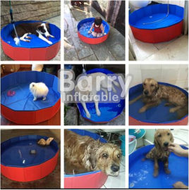Tamanho personalizado do animal de estimação do cão piscina dobrável vermelha 3 anos de garantia