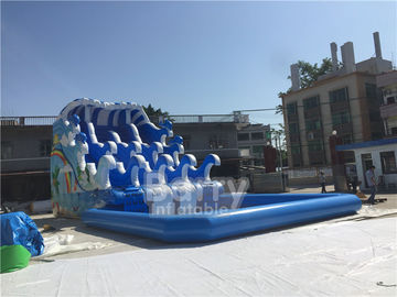 Corrediça do deslizamento N da associação de água da onda exterior/material infláveis de encerado do PVC dos jogos esporte de água