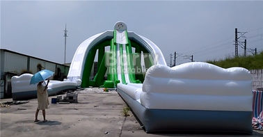 O verão caçoa a corrediça de água inflável do tamanho adulto dos jogos com ventilador 3 anos de garantia