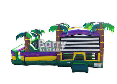 Casa do salto do obstáculo do Palm Beach de 30 FT, castelo Bouncy inflável com corrediça de água