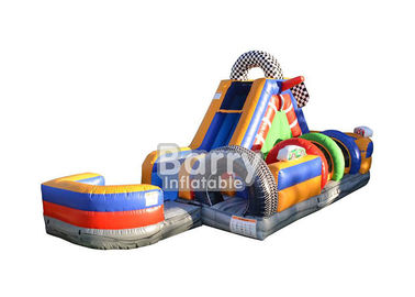 Curso de obstáculo inflável comercial para as crianças/30 FT de curso de obstáculo molhado de competência do dia