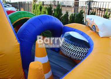 Curso de obstáculo inflável comercial para as crianças/30 FT de curso de obstáculo molhado de competência do dia