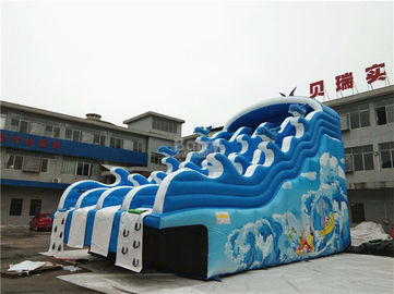 Corrediças de água infláveis gigantes para a piscina, corrediça inflável adulta do parque da água