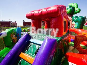 Curso de obstáculo feito sob encomenda da explosão para o salto de salto inflável do campo de jogos do tempo do partido da criança
