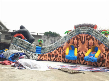Parque inflável exterior gigante da água de encerado do PVC com 3 corrediças/parque inflável da água do campo de jogos