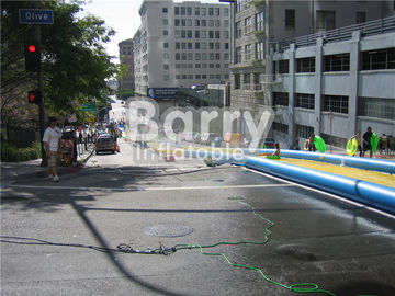 Corrediça de água inflável gigante de encerado do PVC, corrediça feita sob encomenda do deslizamento N da cidade do partido